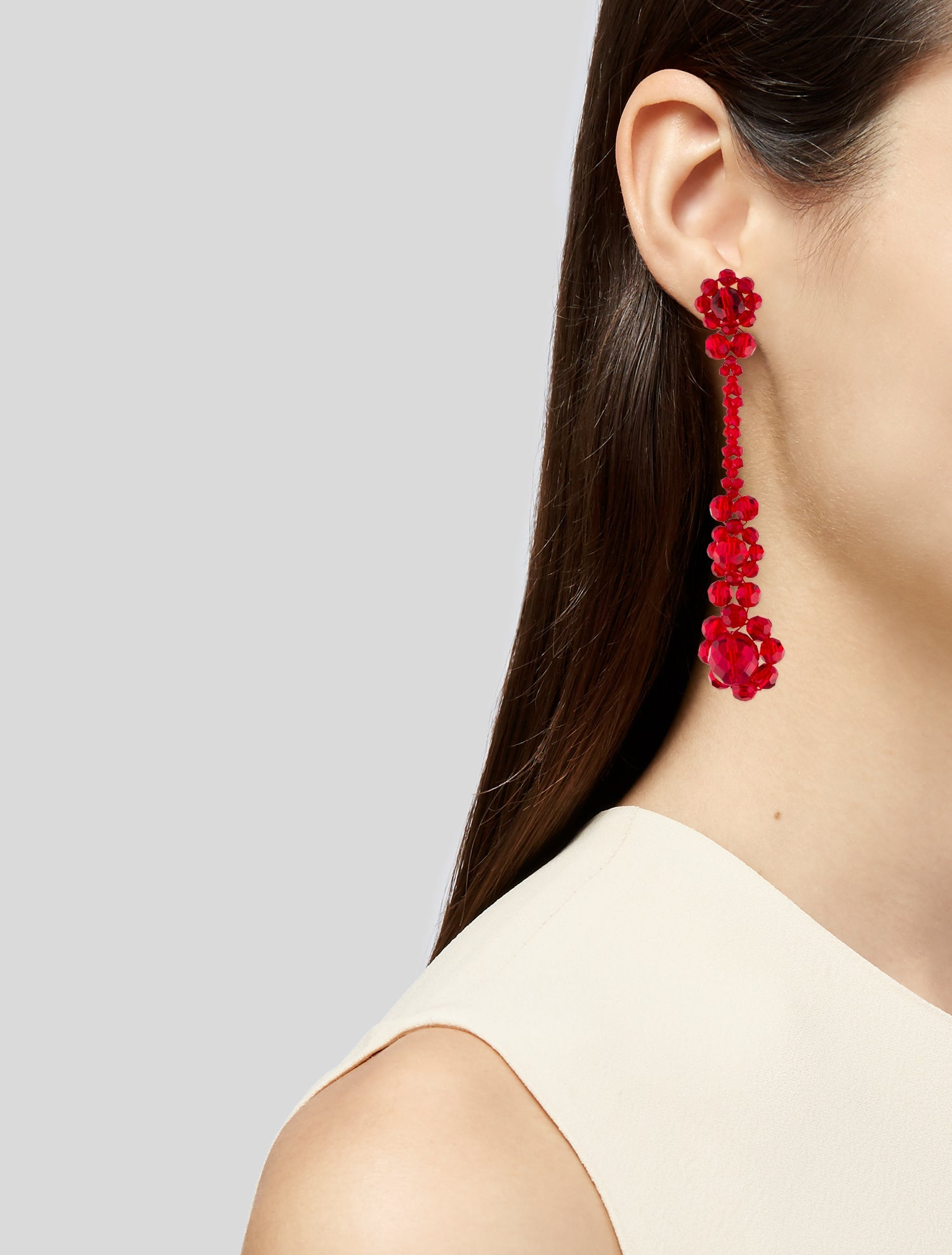 Simone Rocha Crystal Beaded Drop Earrings