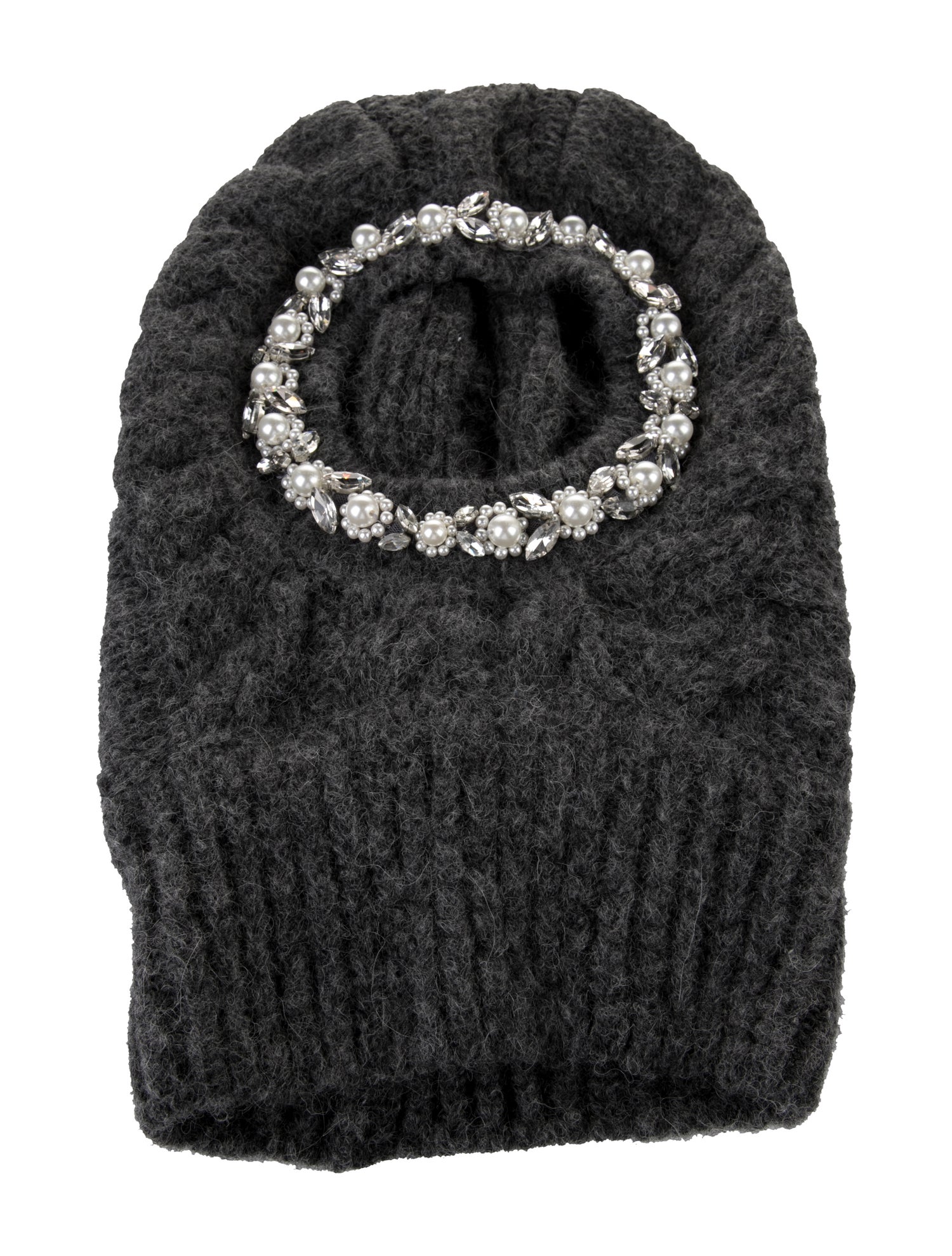 Simone Rocha Alpaca Crystal-Embellished Balaclava