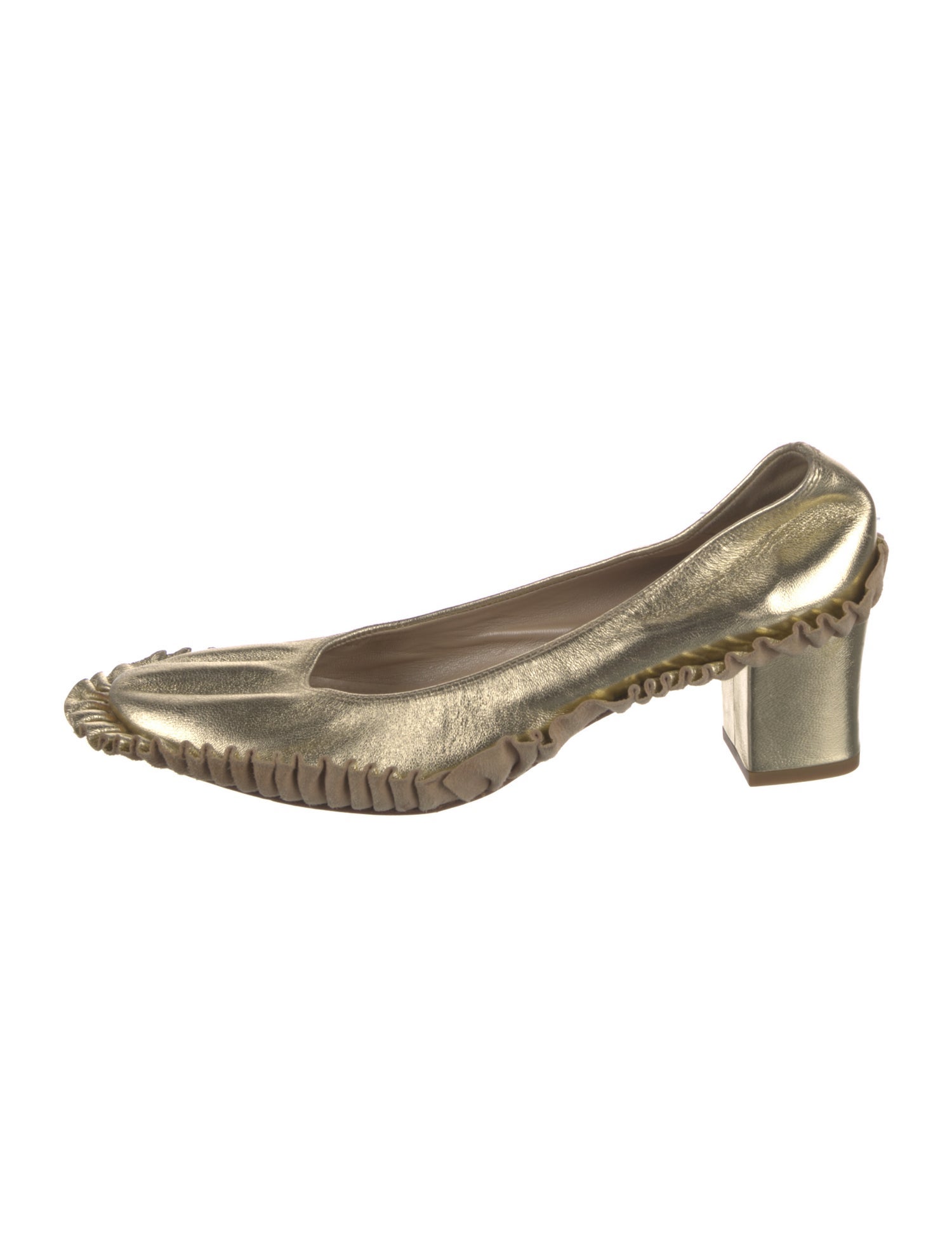 Simone Rocha Leather Mules - Gold Pumps, Shoes - SIM33733 | The RealReal