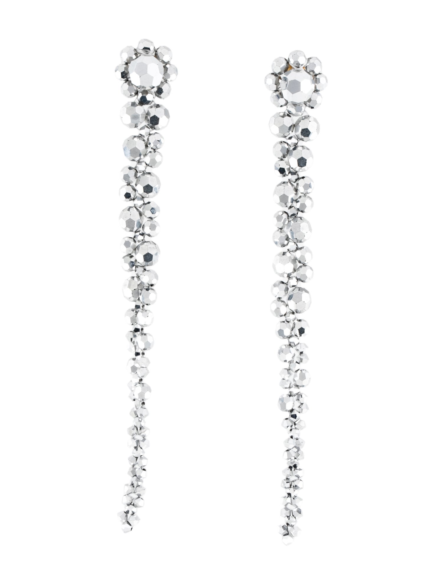 Simone Rocha Crystal Glass Bead Drip Drop Earrings