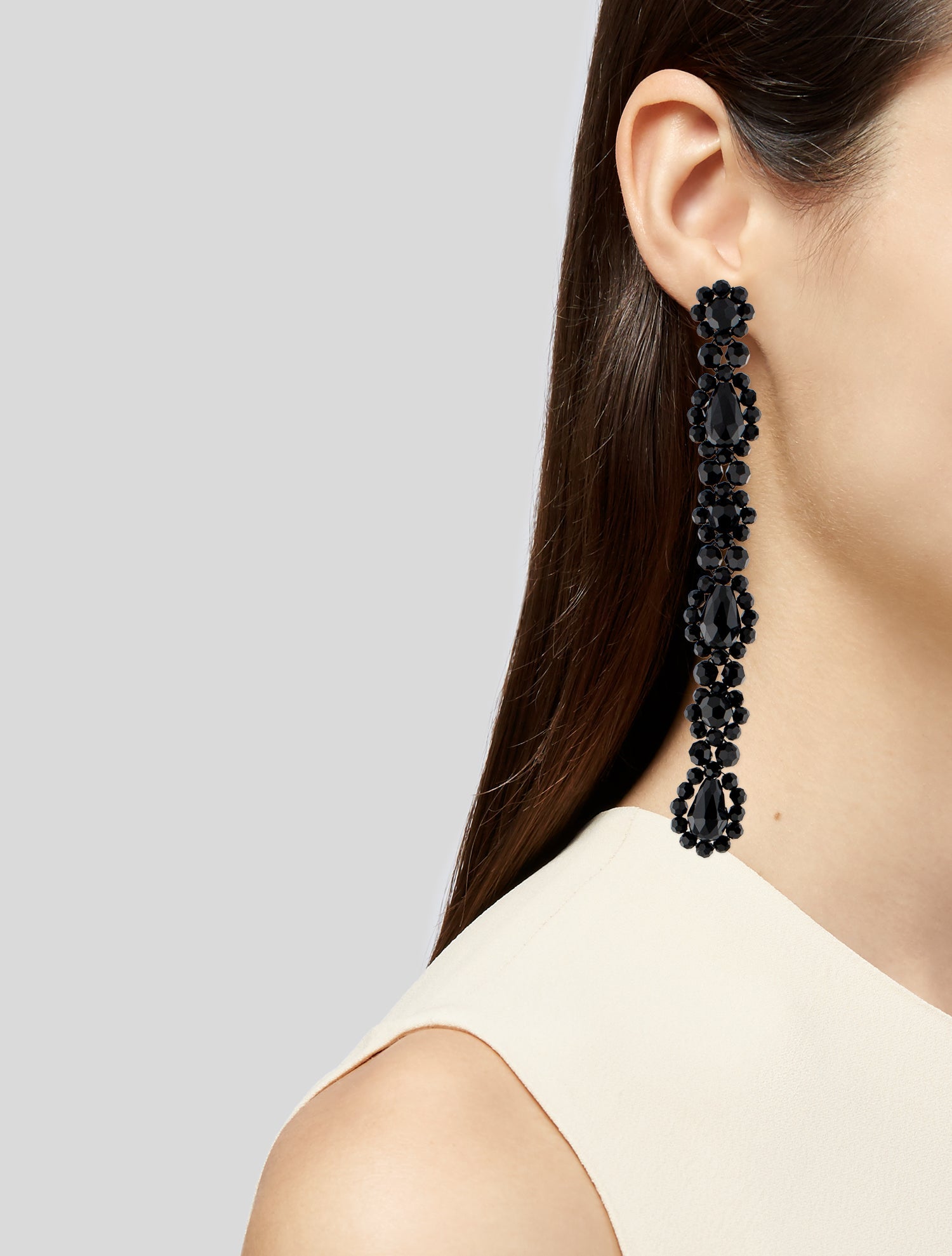 Simone Rocha Crystal Bead Drop Earrings