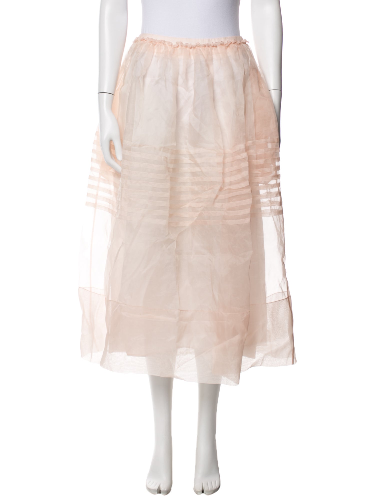 Simone Rocha Silk Midi Length Skirt