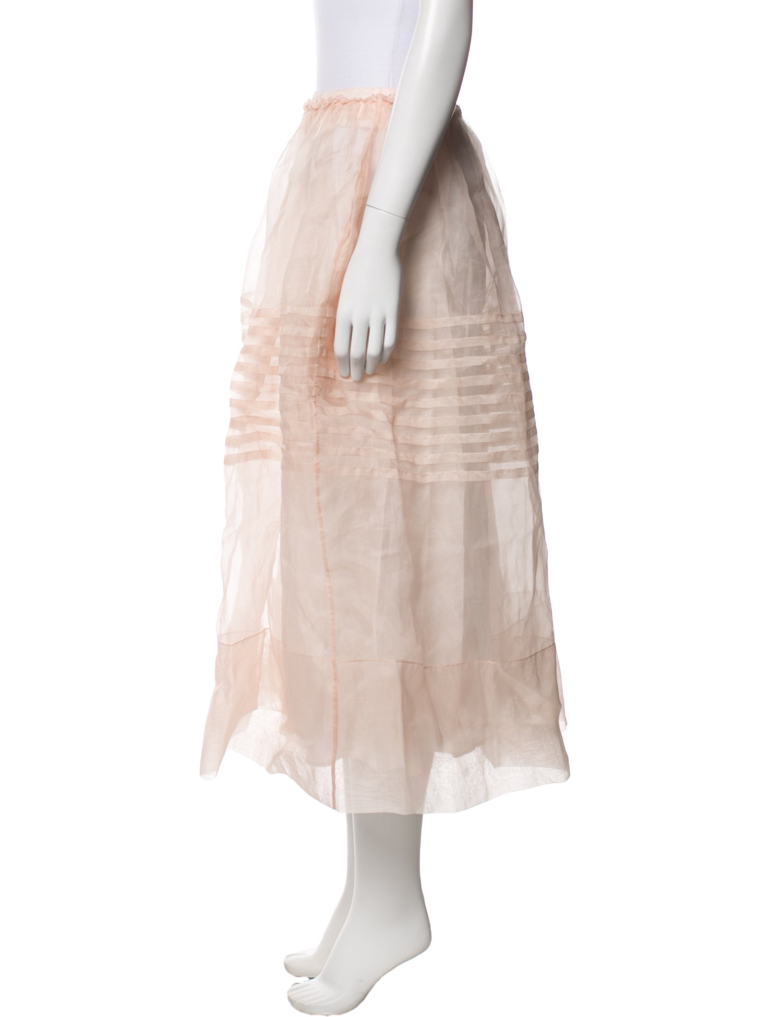 Simone Rocha Silk Midi Length Skirt