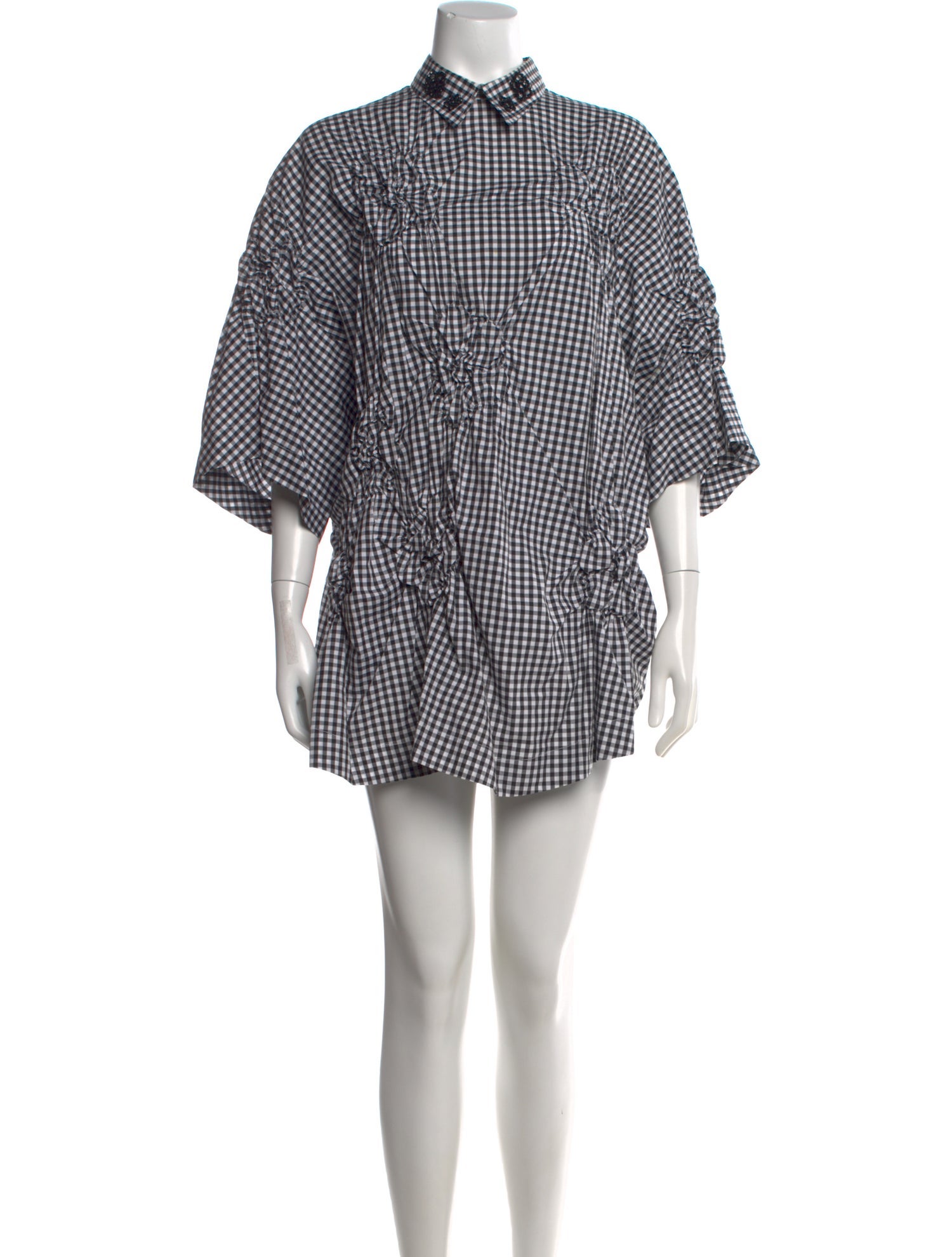 simone rocha mini dress Plaid Print Mini Dress