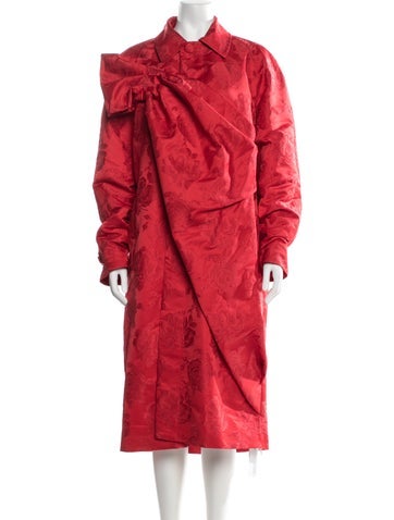 Pre-owned Simone Rocha Floral Print Jacket W/ Tags In Red