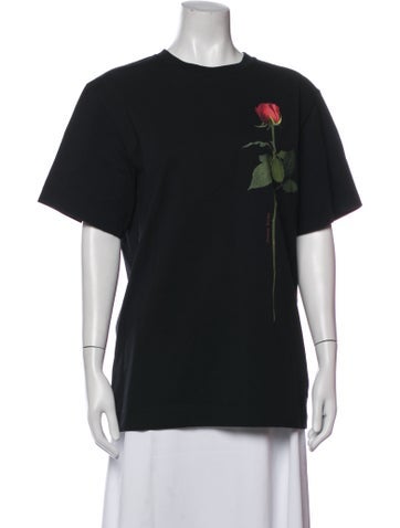 Pre-owned Simone Rocha Graphic Print Crew Neck T-shirt In Black