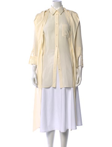 Pre-owned Simone Rocha Silk Long Sleeve Blouse In Neutrals