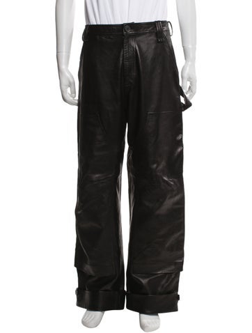Pre-owned Simone Rocha Lamb Leather Pants In Black