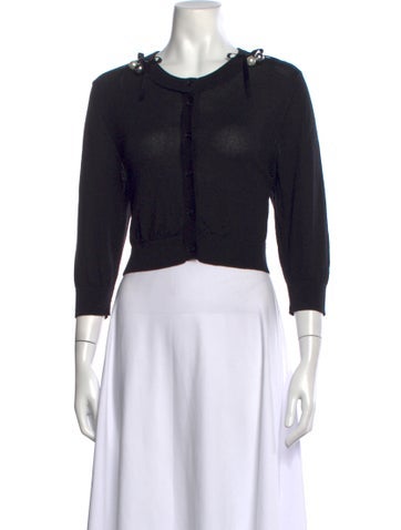 Pre-owned Simone Rocha Merino Wool Crew Neck Sweater In Black