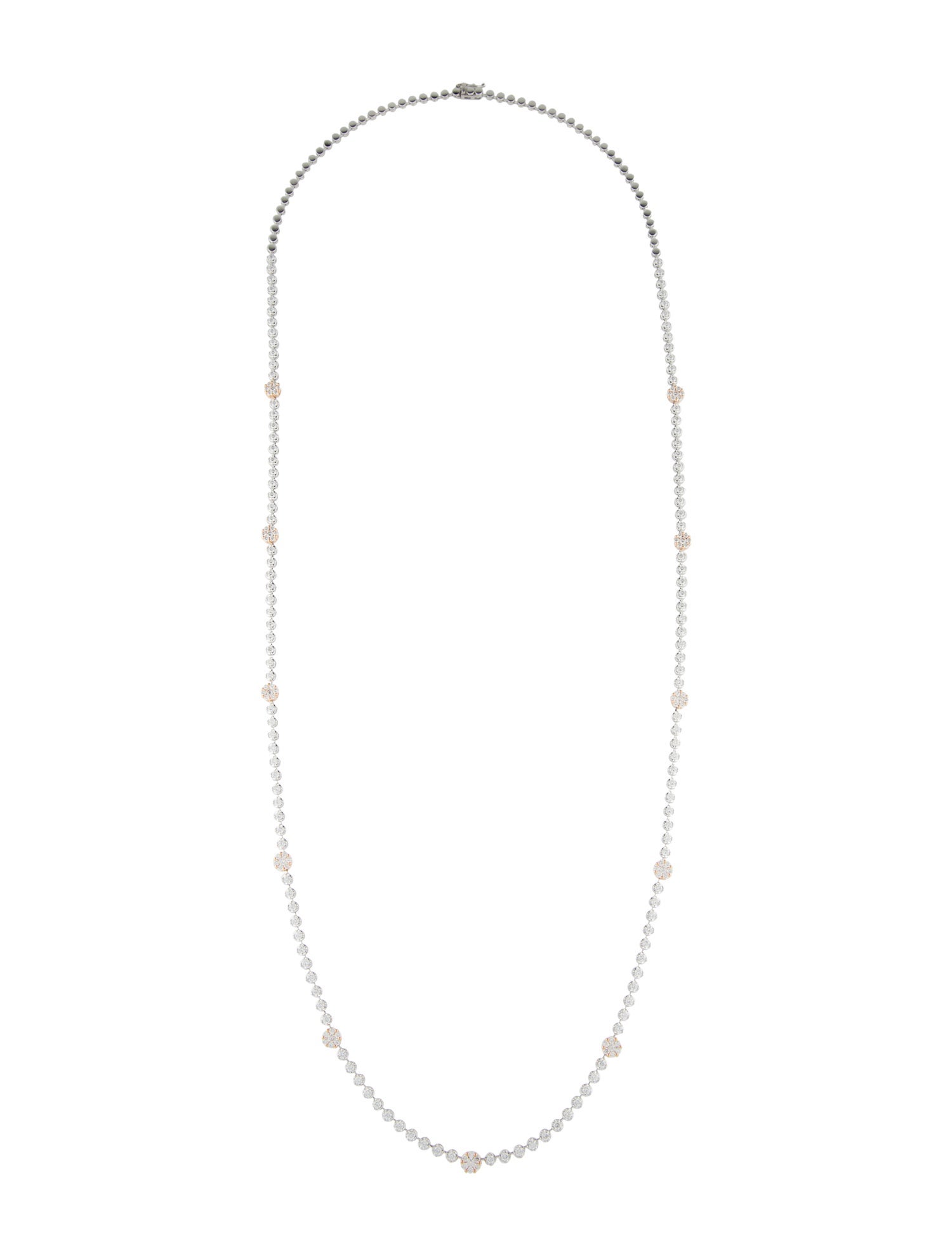 Simon G. 18K Two-Tone 7.09ctw Diamond Tennis Necklace