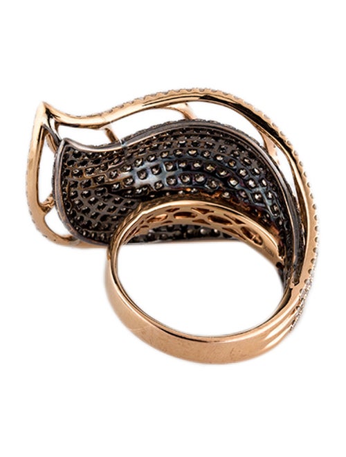 Simon G. 18K 3.95ctw Diamond Leaf Cocktail Ring