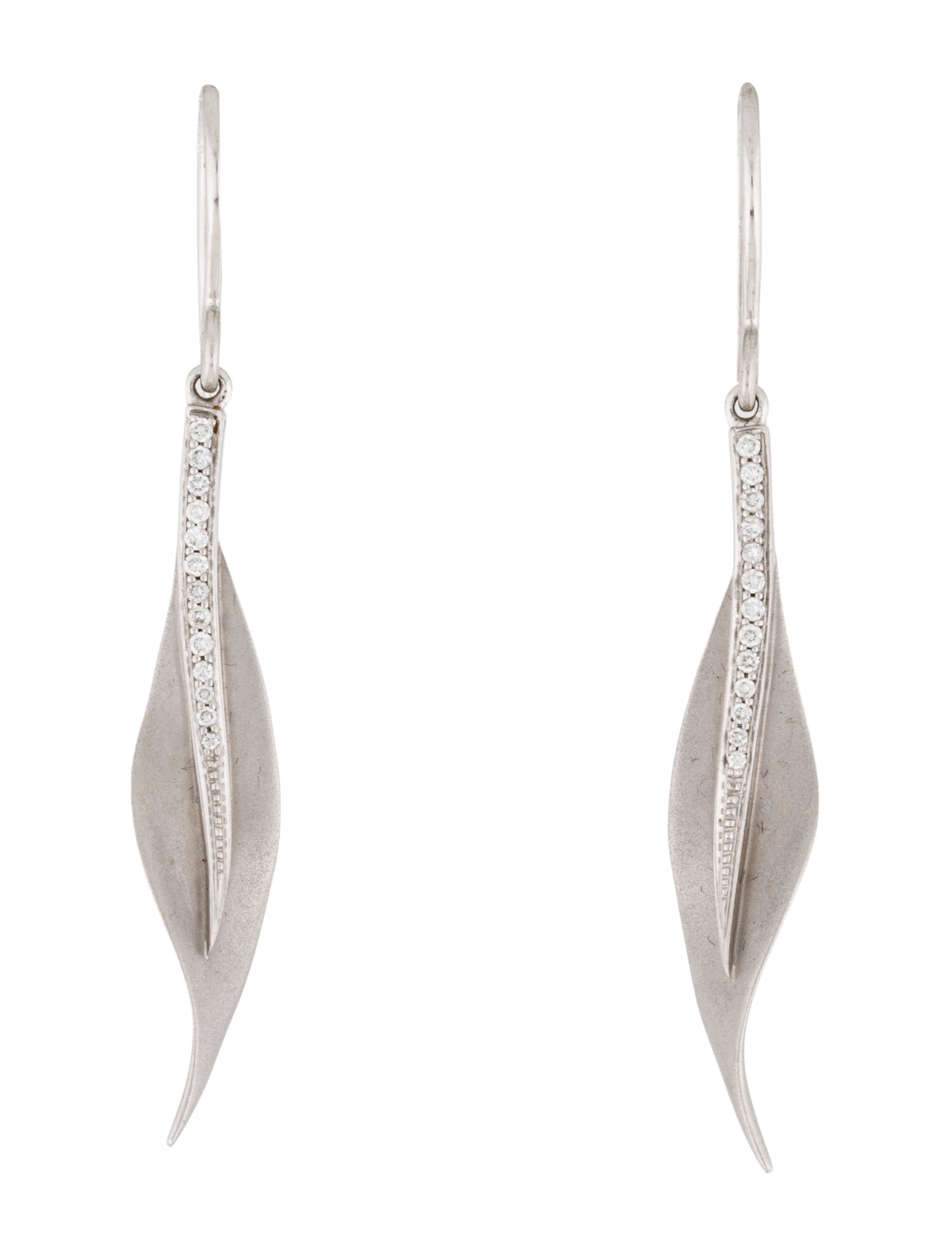 Simon G. 18K Diamond Fallen Leaves Earrings