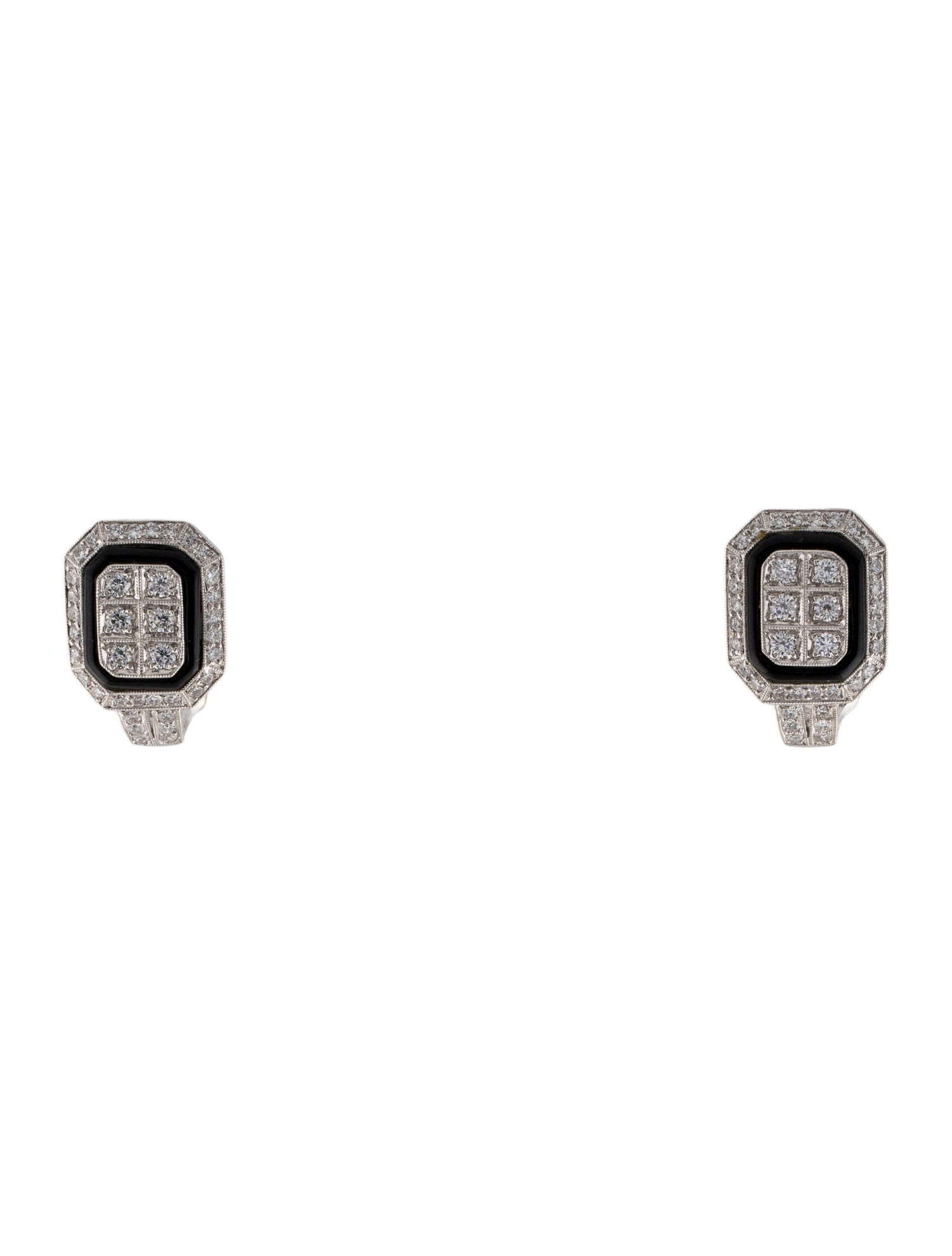 Simon G. 18K Diamond & Enamel Earclips