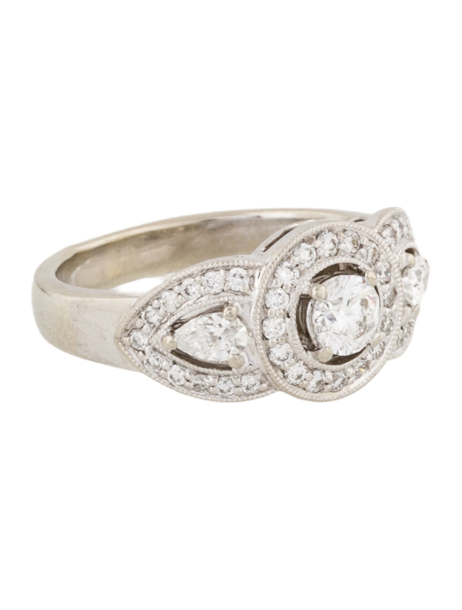 Simon G. 18K Diamond Trio Engagement Ring