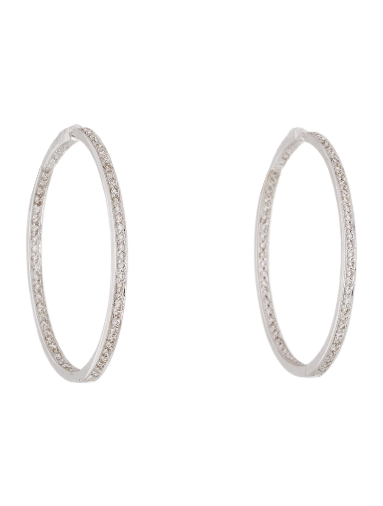 Simon G. 18K 1.25CTW Diamond Inside Out Hoop Earrings