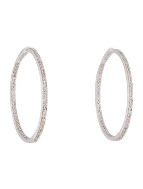 Simon G. 18K 1.25CTW Diamond Inside Out Hoop Earrings