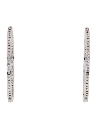 Simon G. 18K 1.25CTW Diamond Inside Out Hoop Earrings