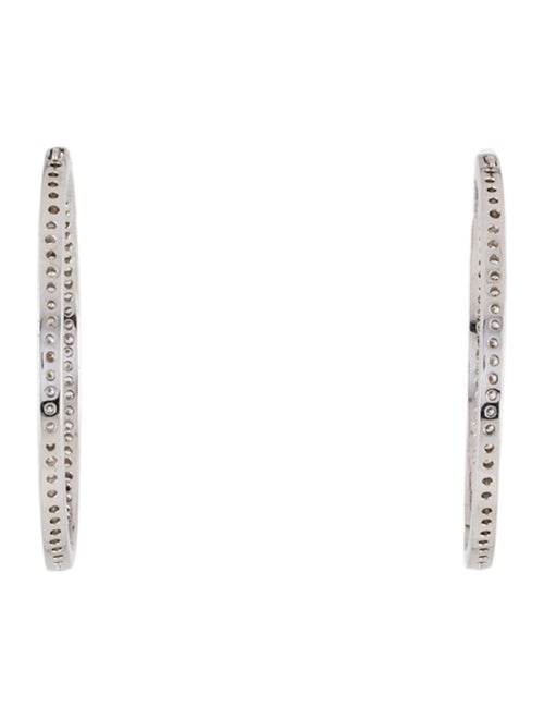 Simon G. 18K 1.25CTW Diamond Inside Out Hoop Earrings