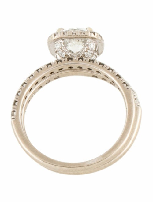 Simon G. 18K 1.49ctw Diamond Engagement Ring & Wedding Band Set