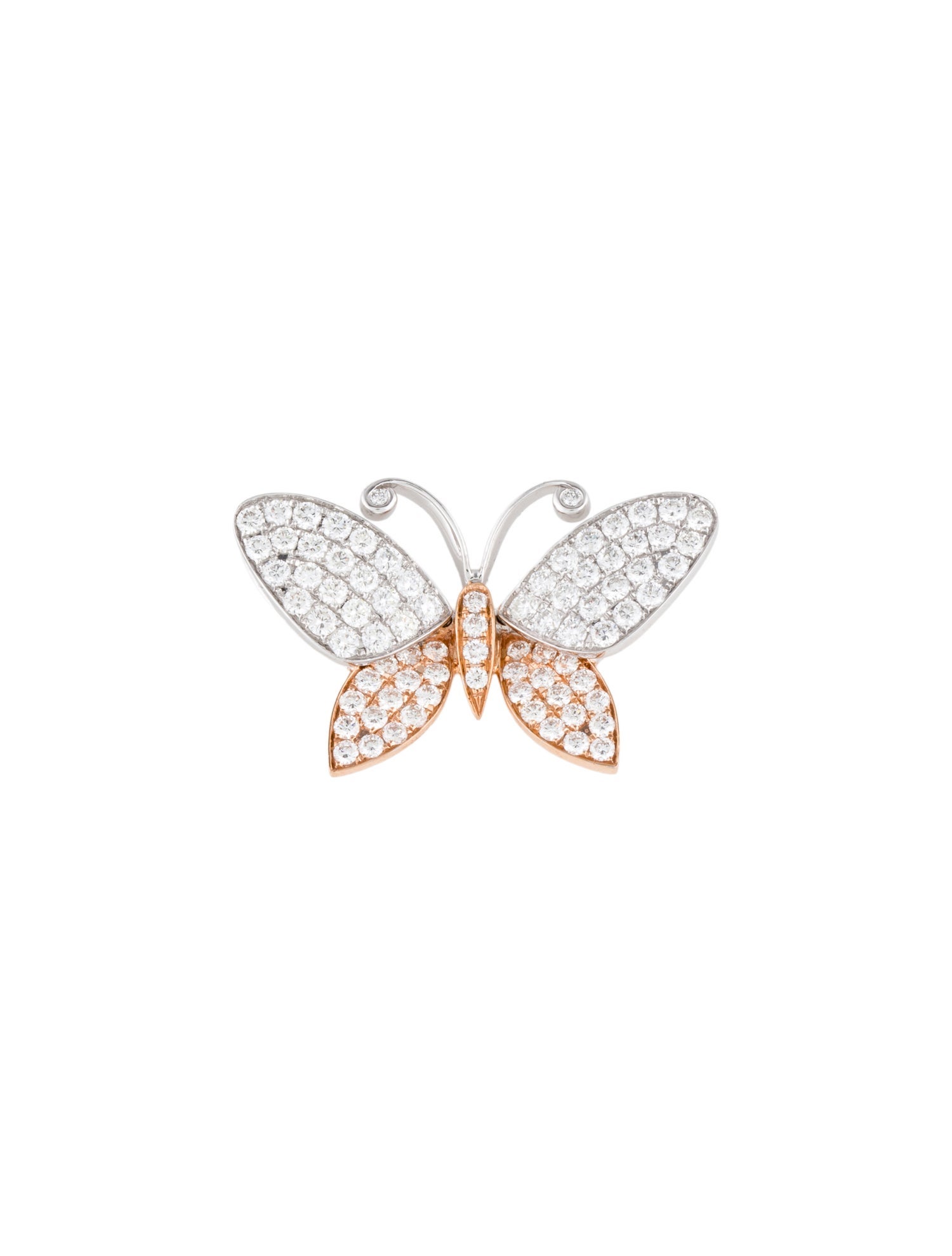 Simon G. 18K 1.20ctw Diamond Butterfly Pendant