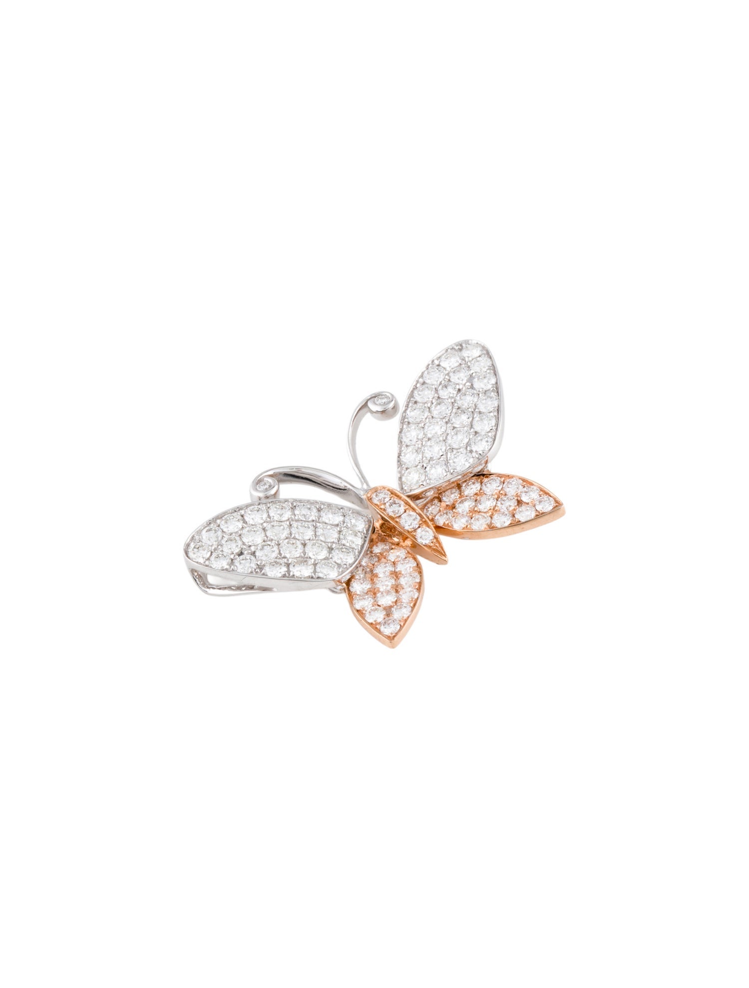 Simon G. 18K 1.20ctw Diamond Butterfly Pendant