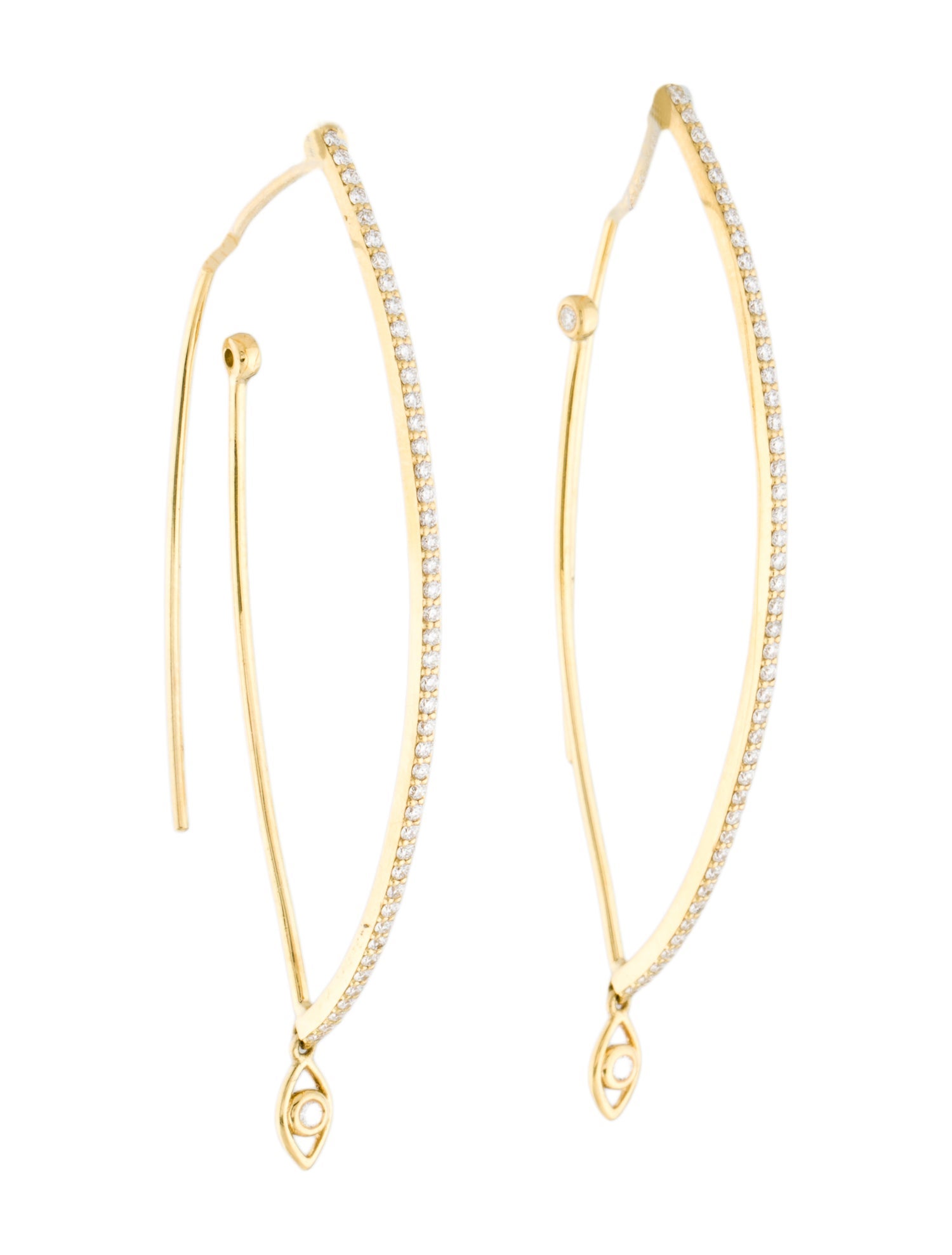 Simog Simon G. 18K Diamond Drop Earrings - Hoop, Earrings - SIMOG20460 | The ...