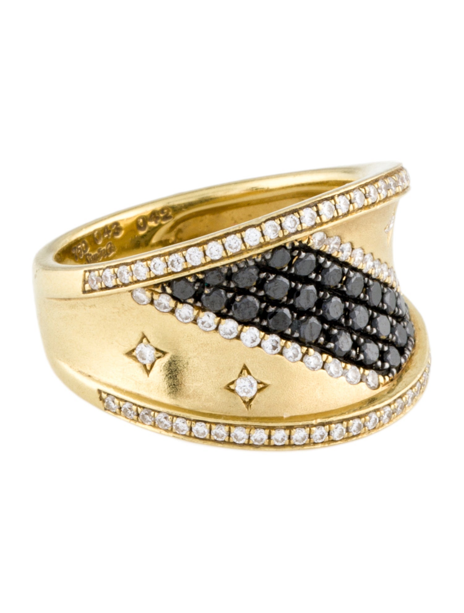 Simog Simon G. 18K Diamond Curved Ring - Band, Rings - SIMOG20464 | The RealReal