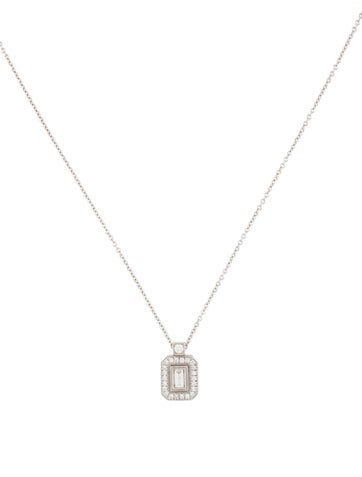 Pre-owned Simon G 18k Diamond Pendant Necklace, 19" In Multi