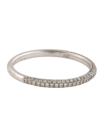 Pre-owned Simon G 18k Diamond Pave Band Ring In Multicolor