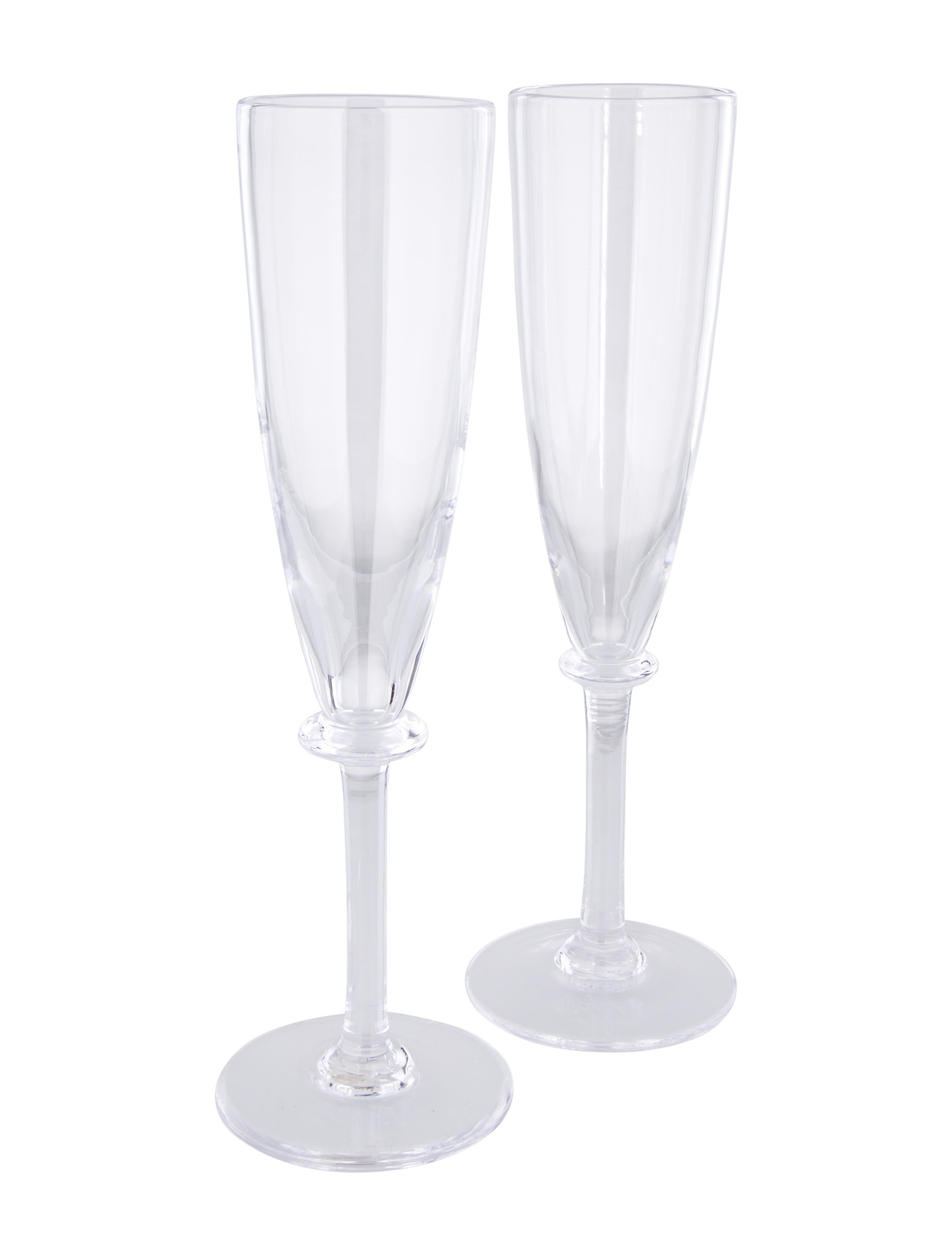 Simon Pearce Woodbury Champagne Flutes - Clear Drinkware & Barware ...