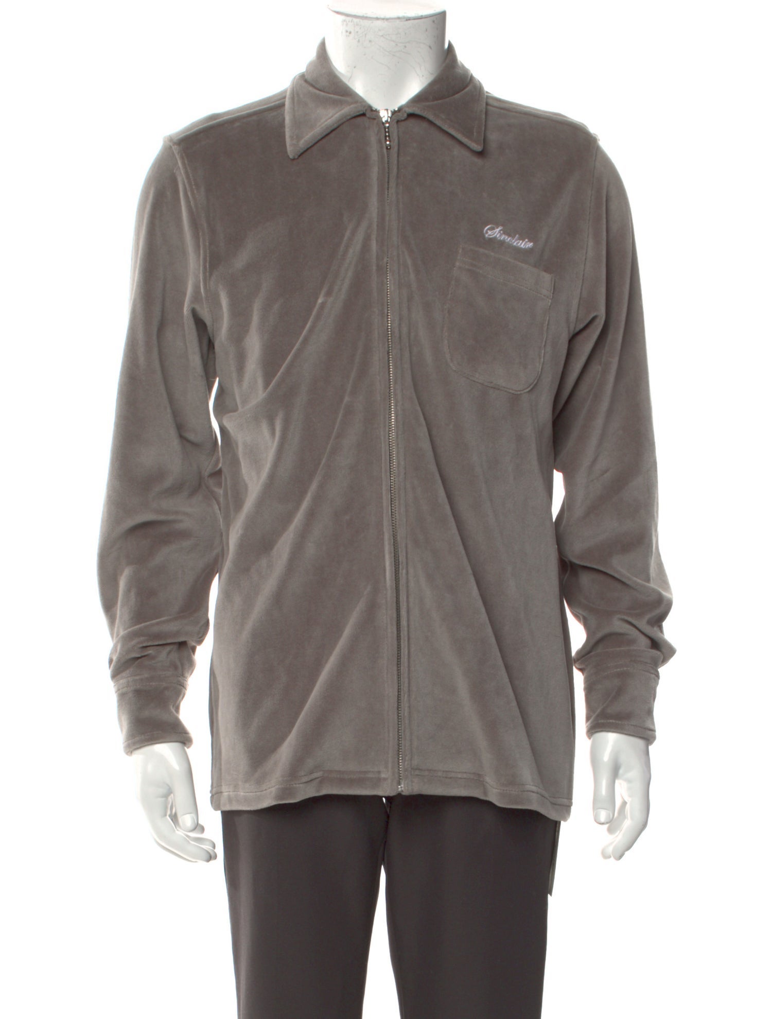 Sinclair Graphic Print Mock Neck Polo Sweater w/ Tags