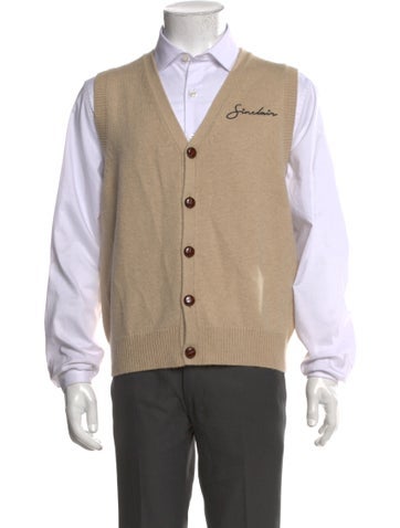 Pre-owned Sinclair V-neck Sleeveless Sweater Vest W/ Tags In Neutral