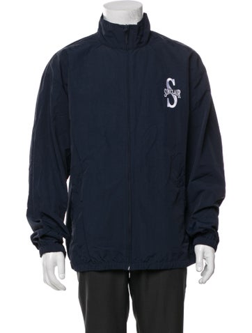 Pre-owned Sinclair Graphic Print Windbreaker In Blue