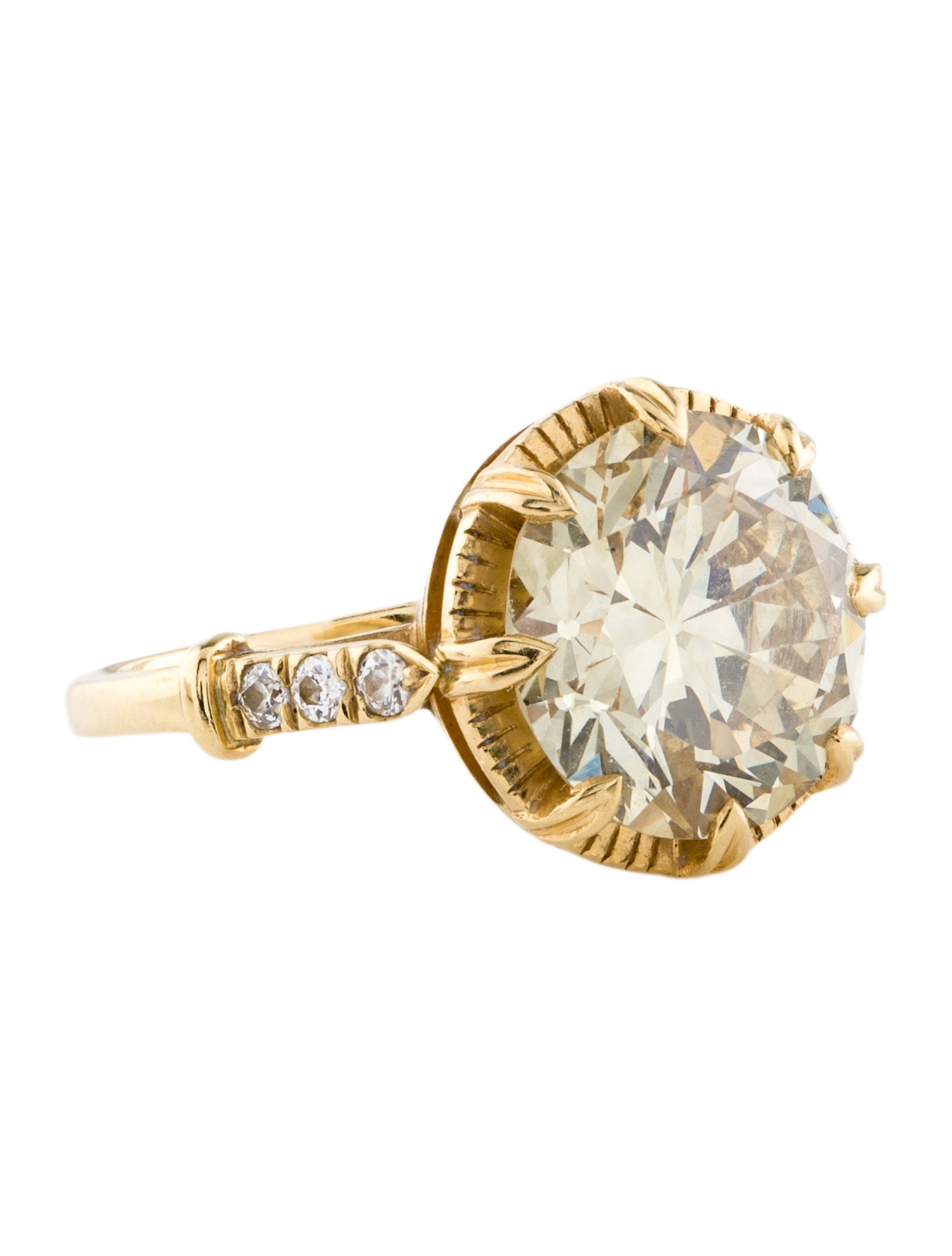 Single Stone 4.44ct Diamond Engagement Ring