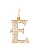 Single Stone 18K Diamond Large Cobblestone Letter 'E' Pendant