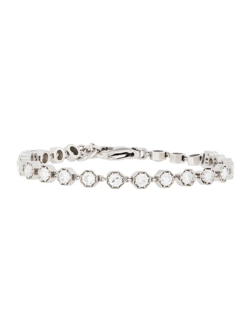 Single Stone Platinum 3.99ctw Diamond Small Gemma Bracelet
