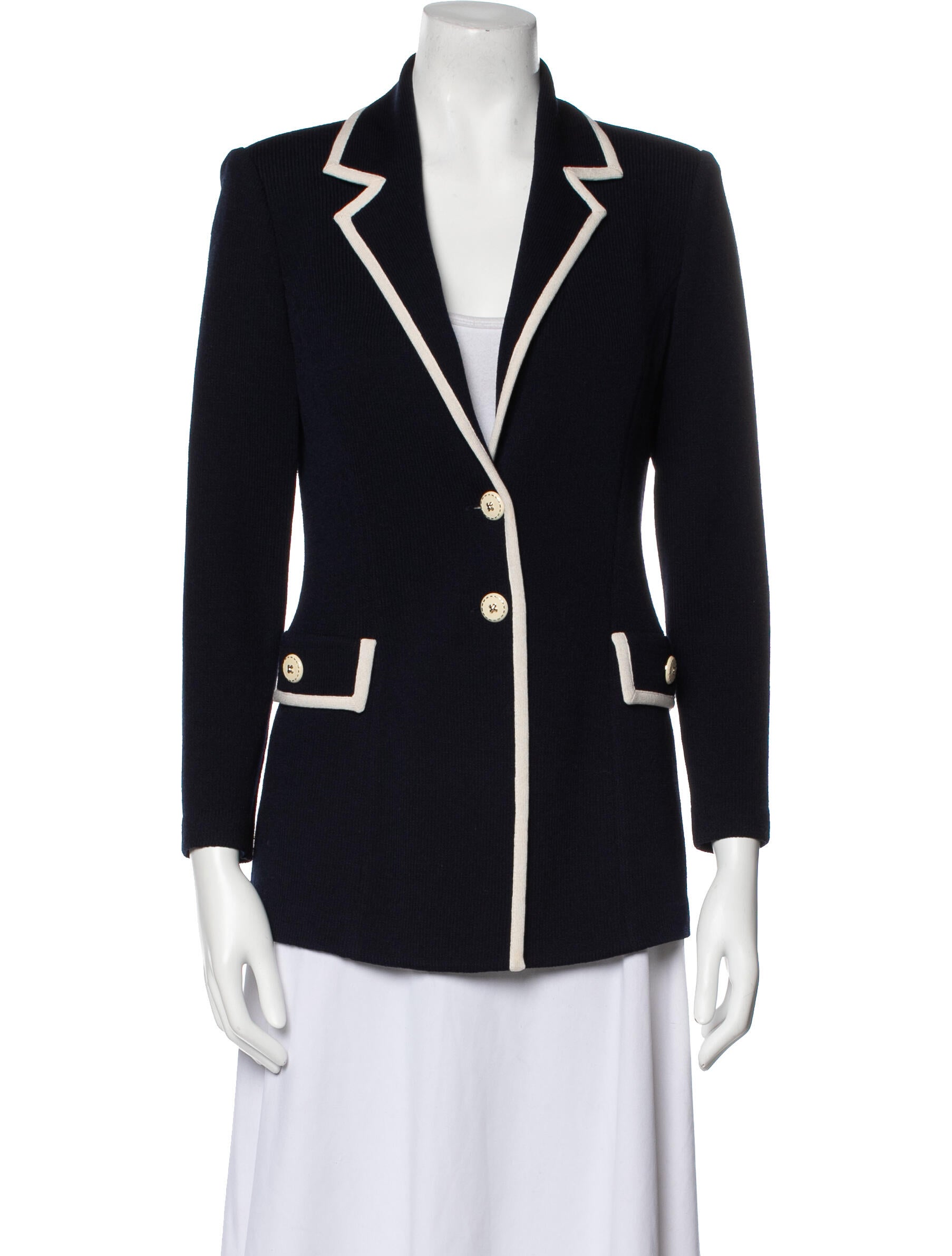 St. John Collection Blazer Blue Jackets, Clothing SJCTJ37018 The