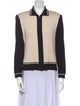 St. John Collection Colorblock Pattern Mock Neck Sweater
