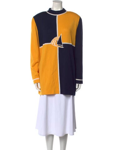 St. John Collection Dresses Colorblock Pattern Mini Dress L