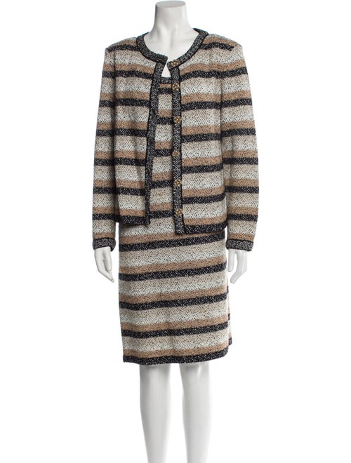 St. John Collection Striped Dress Set