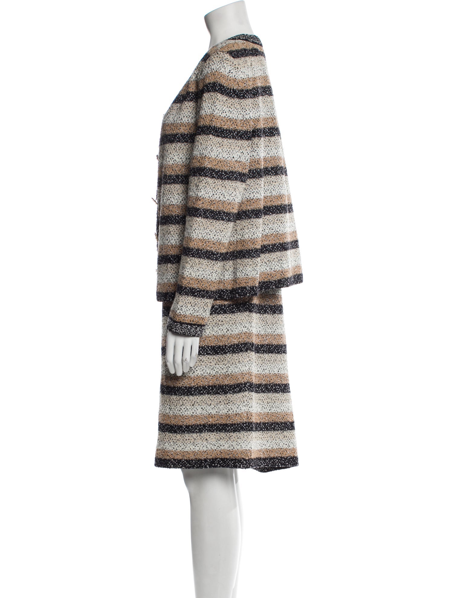 St. John Collection Striped Dress Set