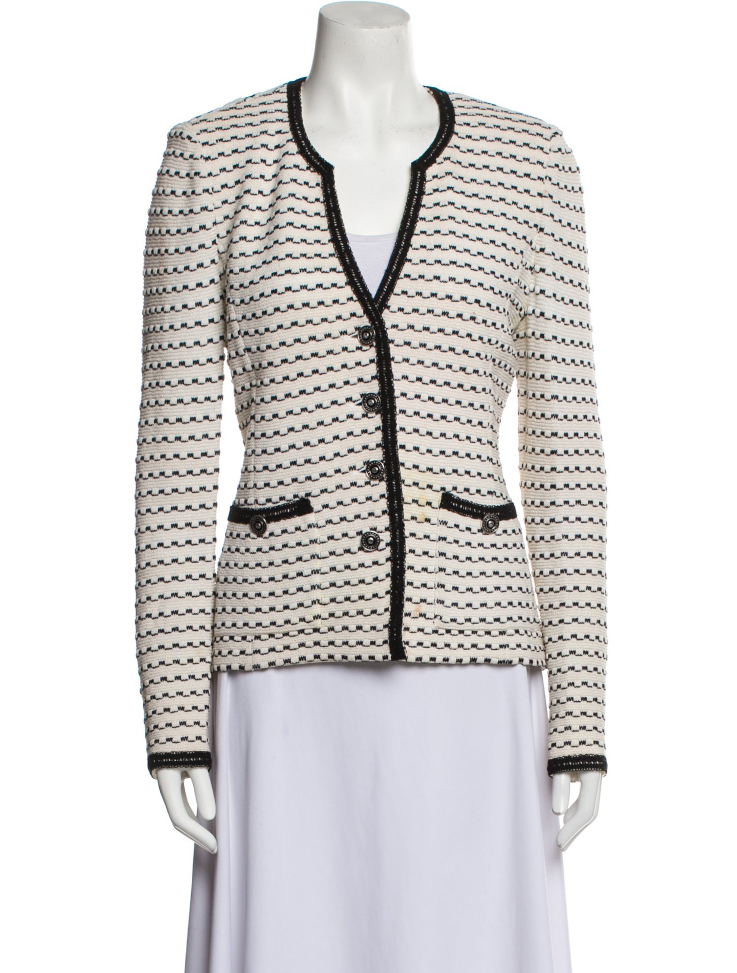 St. John Collection Striped Evening Jacket