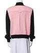 St. John Collection Wool Colorblock Pattern Bomber Jacket