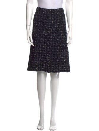 St. John Collection Tweed Pattern Knee-Length Skirt