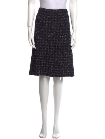 St. John Collection Skirts Tweed Pattern Knee-Length Skirt XL