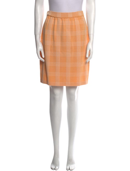 St. John Collection Plaid Print Knee-Length Skirt