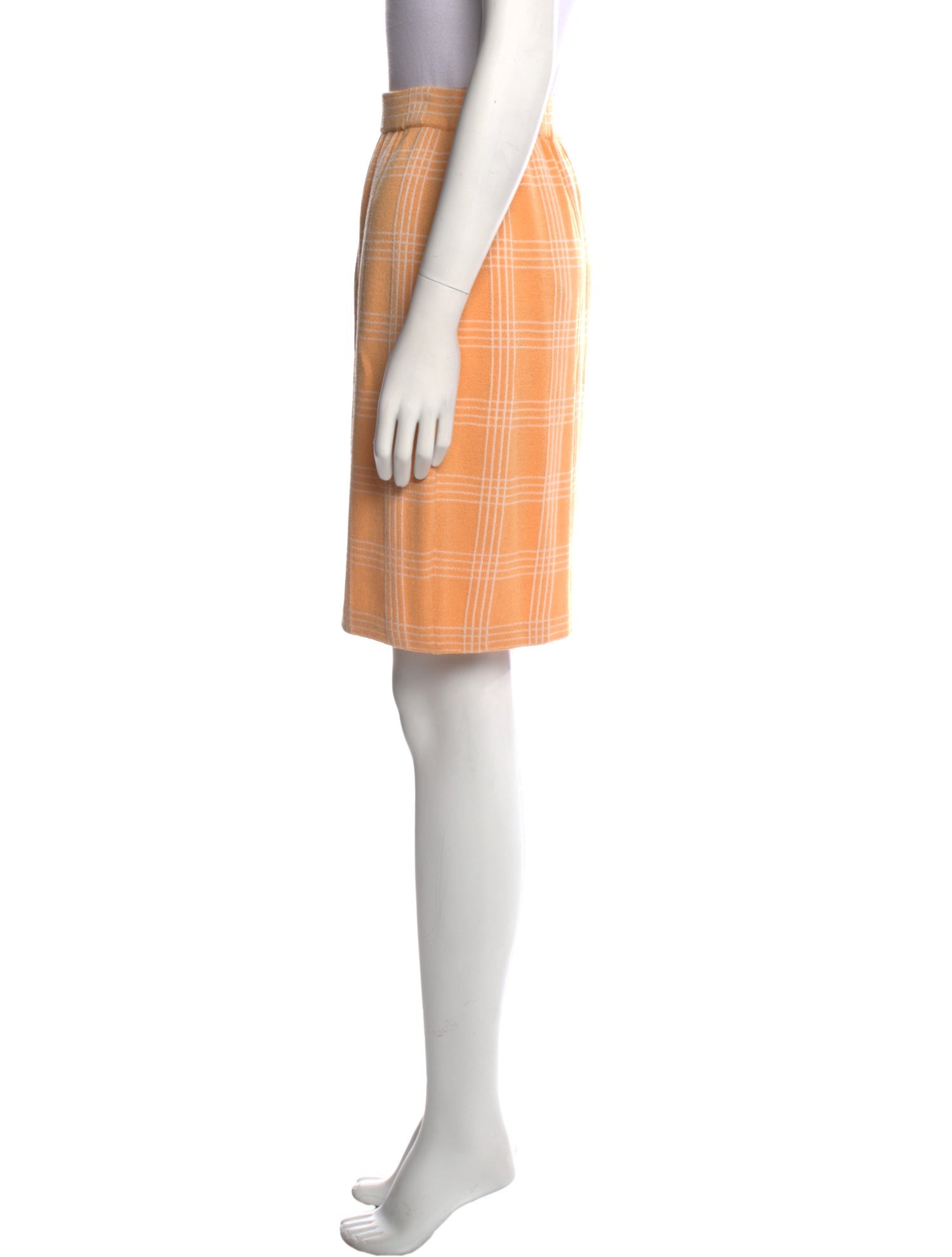 St. John Collection Plaid Print Knee-Length Skirt