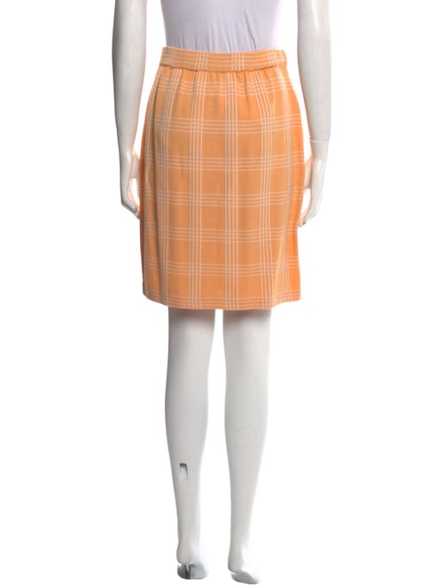 St. John Collection Plaid Print Knee-Length Skirt