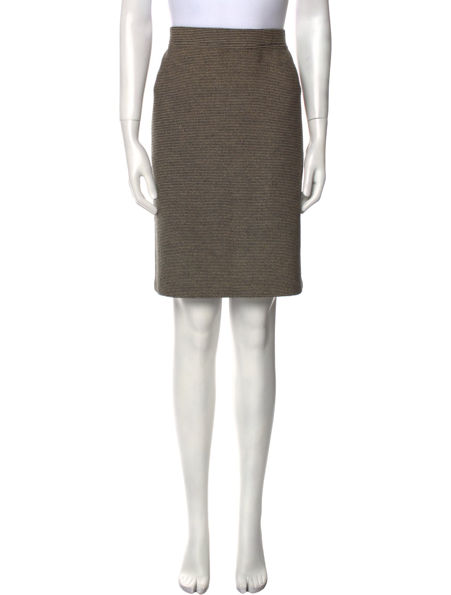 St. John Collection Striped Knee-Length Skirt