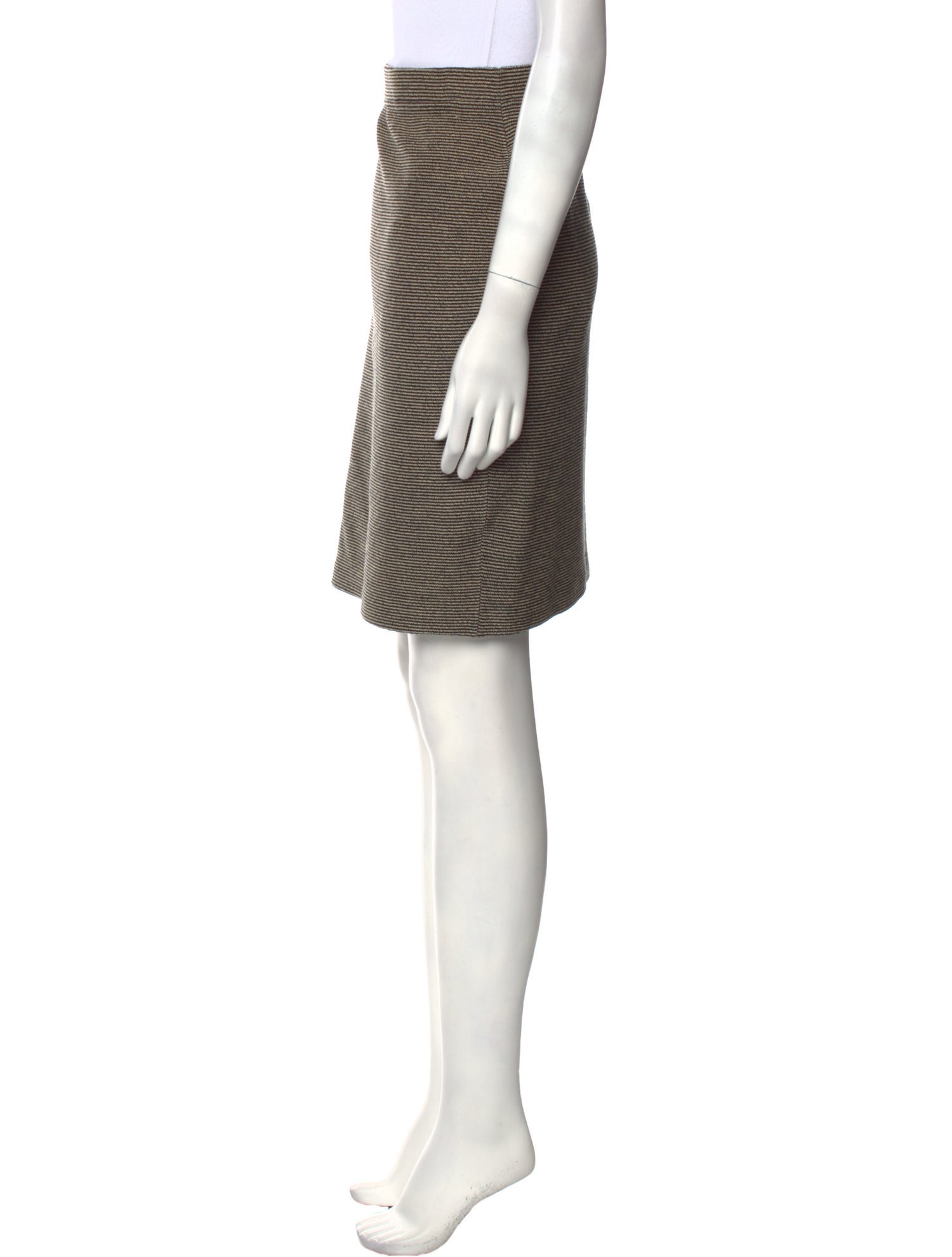 St. John Collection Striped Knee-Length Skirt